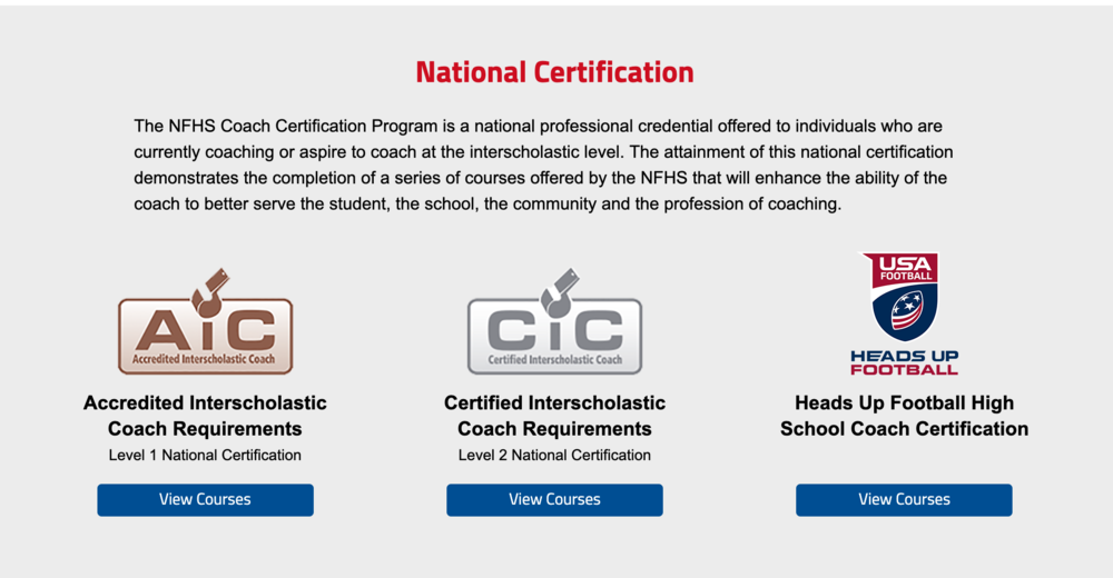 JSHS Trojans Athletics - NFHS Nationally Certified Coaches