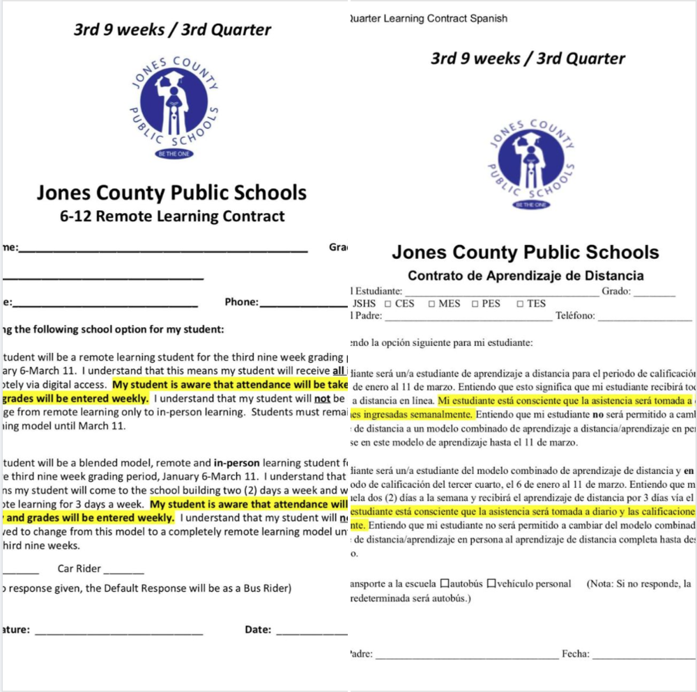 JSHS (7-12) 3rd Nine (9) Weeks Selection Forms