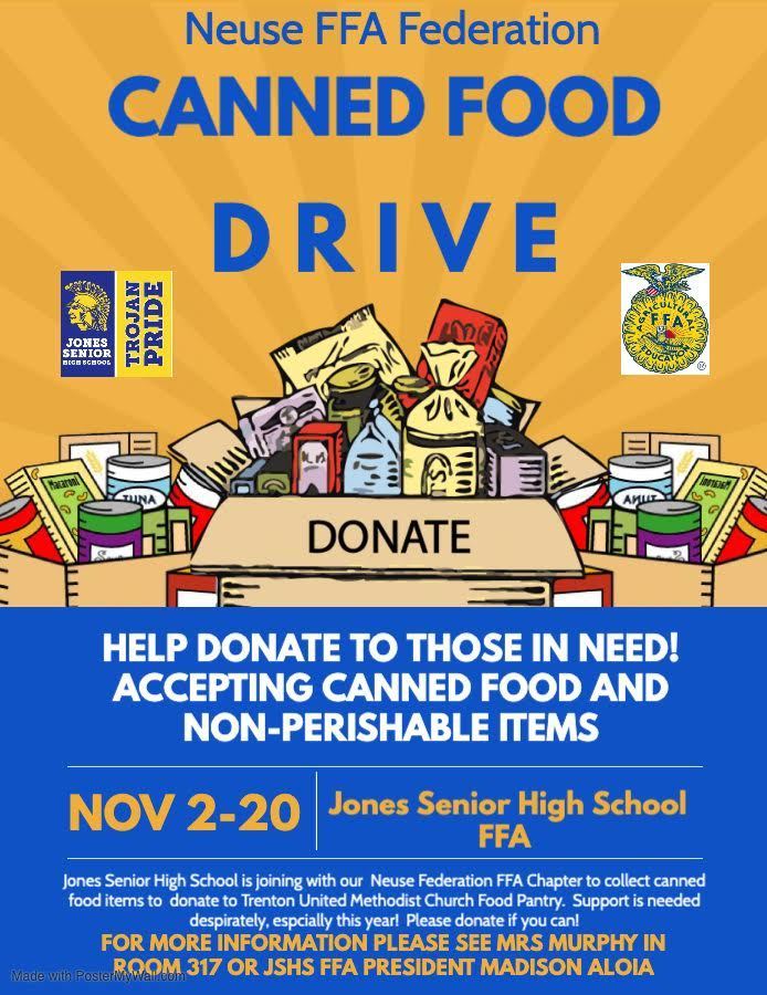 JSHS FFA Canned Food Drive