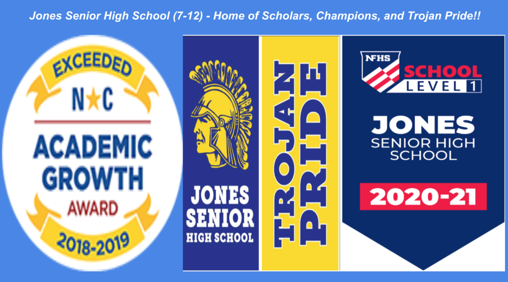 Jones Senior High School (7-12) - Home of Scholars, Champions, and Trojan Pride! #TheTrojanWay