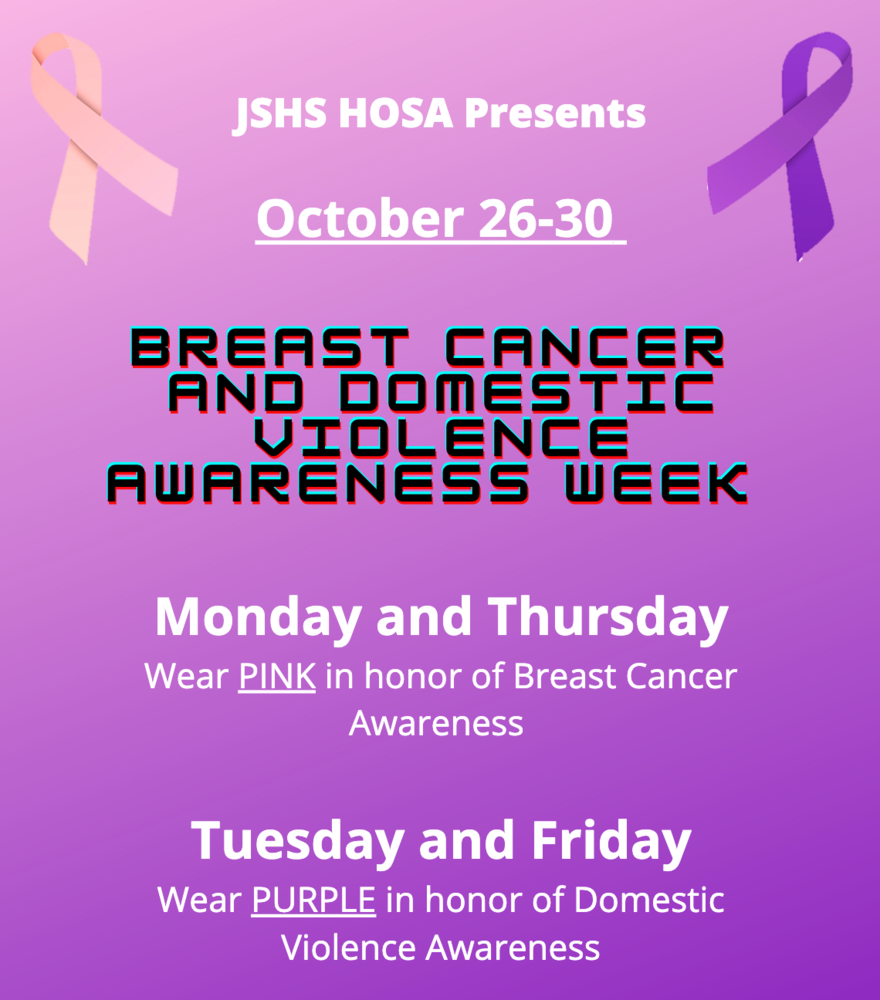 HOSA Breast Cancer and Domestic Violence Awareness Week!