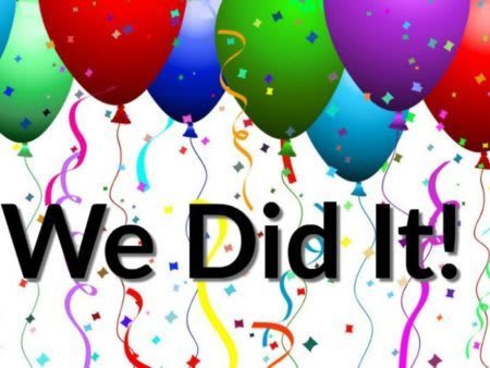 we did it